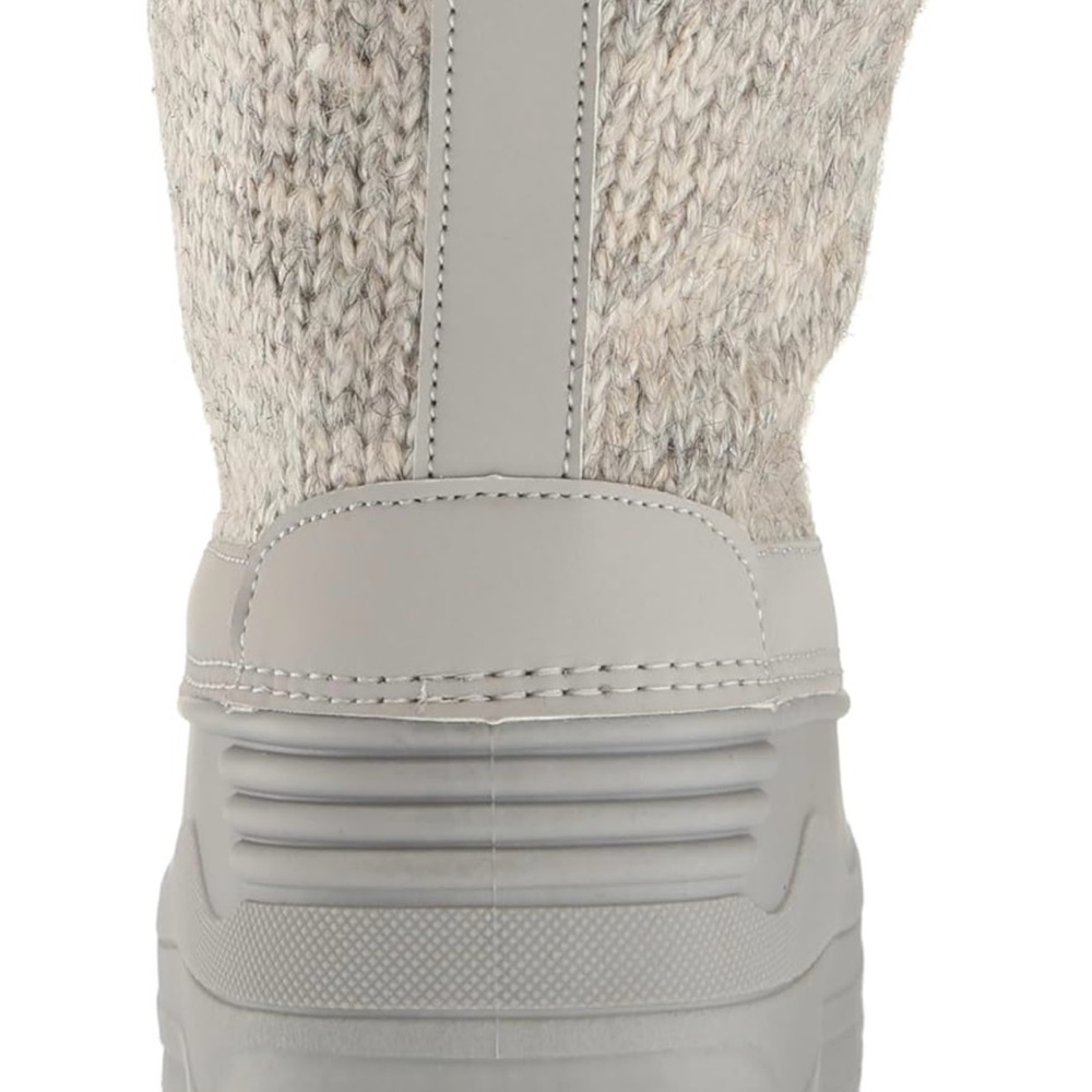 MUK LUKS Women’s Size 8 Gray Duck Boots Knit Winter Waterproof Rubber Sole Cozy - Picture 9 of 9